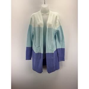 SERRA Long Sleeve Open Front Duster Cardigan Sweater Pockets Women’s Size M, NWT